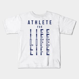 ATHLETE FOR LIFE | Minimal Text Aesthetic Streetwear Unisex Design for Fitness/Athletes | Shirt, Hoodie, Coffee Mug, Mug, Apparel, Sticker, Gift, Pins, Totes, Magnets, Pillows Kids T-Shirt